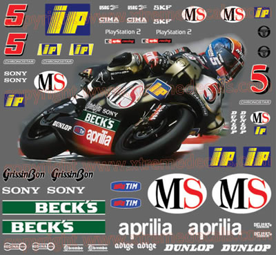 2001 Aprilia Racing MS 250 Race decal Kit